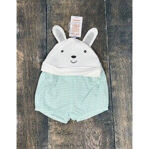 Just One You By Carters Size 3-6 Months Easter Bunny Hat & Diaper Cover! NWT!